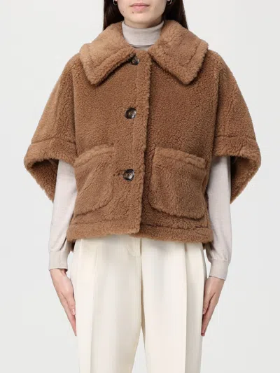 Max Mara Cape  Woman Color Camel In Brown
