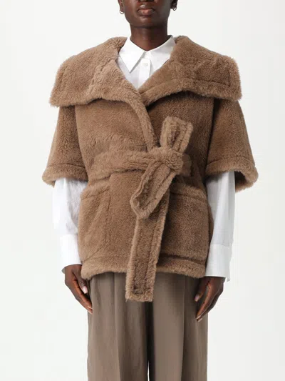 Max Mara Cape  Woman Color Natural