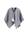 Max Mara Logo-plaque Cape In Gray