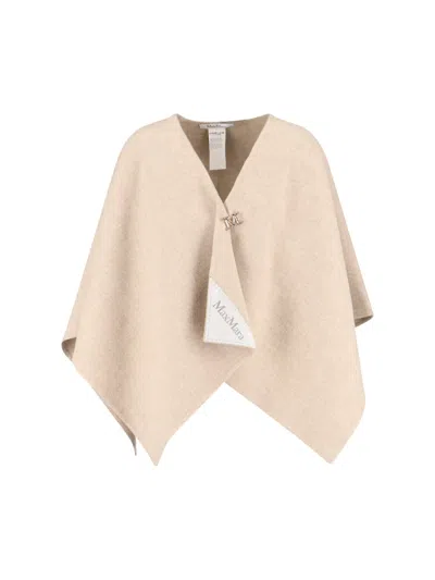 Max Mara Cape Serra In White