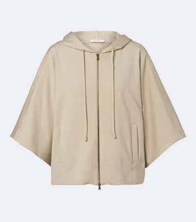 Max Mara Technical Cotton Jersey Boxy Sweater In Neutral
