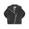 Max Mara Zip-fastening Cape In Grey