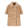 Max Mara Teddy Cape In Alpaca And Cashmere Mxcavallo4 In Brown
