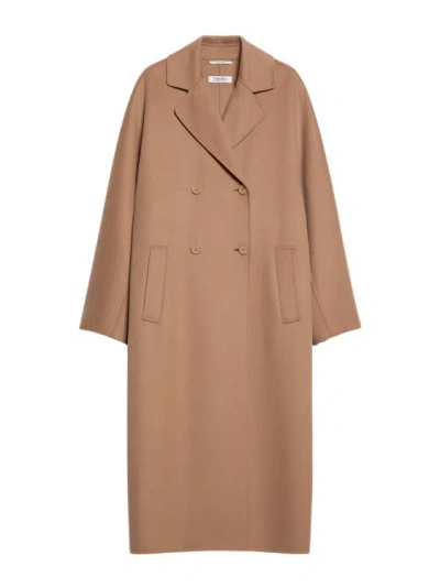 Max Mara Capi Double Breasted Oversize Coat In Brown