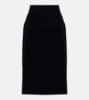 Max Mara Capo Cotton Midi Skirt In Black