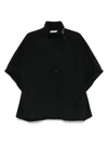 Max Mara Cappa In Drap Cachemire Leggero In Black