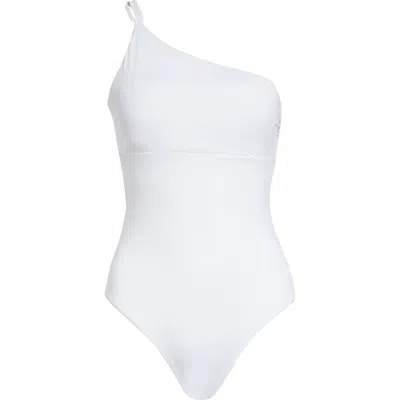 Max Mara Cappa One-shoulder One-piece Swimsuit In White