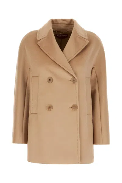 MAX MARA CAMEL WOOL SHEERE COAT