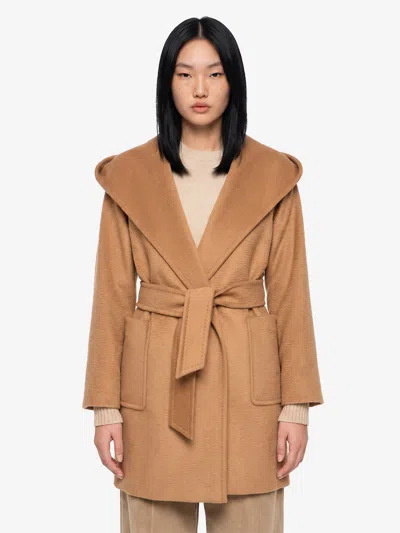 Max Mara Cappotto A Vestaglia Rialto Cammello In Brown