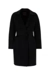 Max Mara Studio Ajaccio Belted Coat In Black