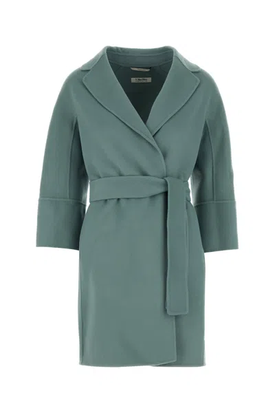 Max Mara Cappotto Arona In Lana Azzurra Donna In Light Blue