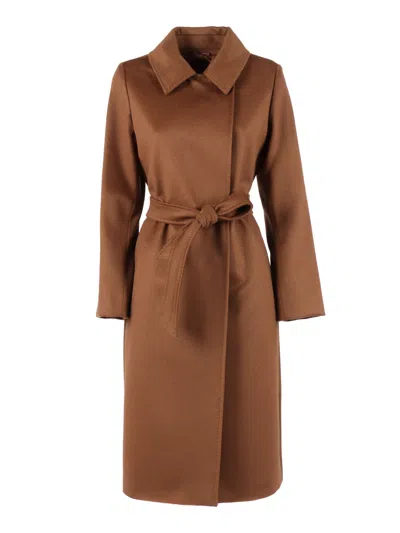 Max Mara Studio Cappotto Bcollag In Brown