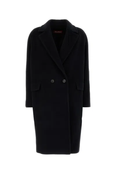 MAX MARA CAPPOTTO COCCO IN LANA NERA DONNA