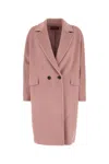 Max Mara Cappotto Cocco In Lana Rosa  Donna In Pink