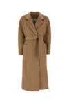 Max Mara Camel Wool Locri Coat In Brown