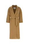 Max Mara Ludmilla Coat Cashmere Belted Waist In Brown