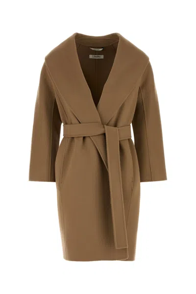 Max Mara Cappotto Messi In Lana Biscotto  Donna In Multi