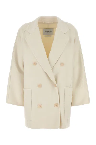 MAX MARA CAPPOTTO ORMA IN MISTO LANA AVORIO  DONNA