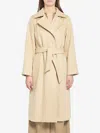 Max Mara Riccio Single-breasted Coat In Neutral