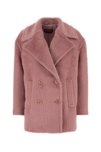 Max Mara Cappotto Slam In Eco Pelliccia Rosa Donna In Pink