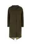 Max Mara Army Green Silk Tambuto Parka