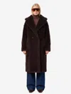 Max Mara Teddy Bear Alpaca Wool Oversized Coat In Brown
