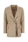 Max Mara Giacca Randers In Misto Lana Cappuccino Donna