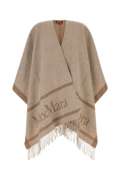 Max Mara Studio Cappuccino Wool Hildestd Cape