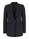 Max Mara Caprara Giacca Jerseylana In 001 Nero