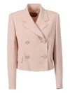 Max Mara Caprera Double-breasted Jacket In Pink
