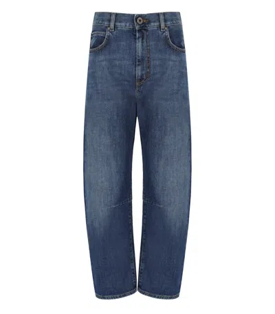 Max Mara Caprile Blue Barrel Jeans