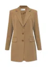 Max Mara Caprile Single Breasted Blazer Brown In Mud
