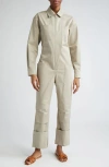 MAX MARA CARAIBI STRETCH COTTON WORKWEAR JUMPSUIT