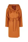 Max Mara Newmang Orange Coat In Zucca