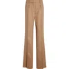 Max Mara Carbone Camel Hair Straight Leg Pants In Brown