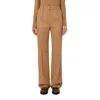 Max Mara Pleated Camel Trousers In Brown