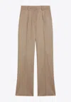 Max Mara Carbone Straight-leg Pants In Brown