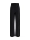 Max Mara Women Black Light Wool Fernet Straight Trousers In Black