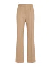 Max Mara Tailored Charcoal Leather Trousers In Brown