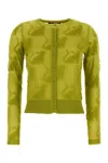 Max Mara Studio Pistachio Green Nylon Blend Alvaro Cardigan In Green