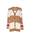 Max Mara Oversized Volume Wool And Cashmere Cardigan In Beige