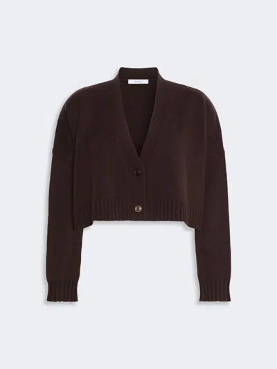 Max Mara Cardigan Boxy En Laine Et Cachemire In Animal Print