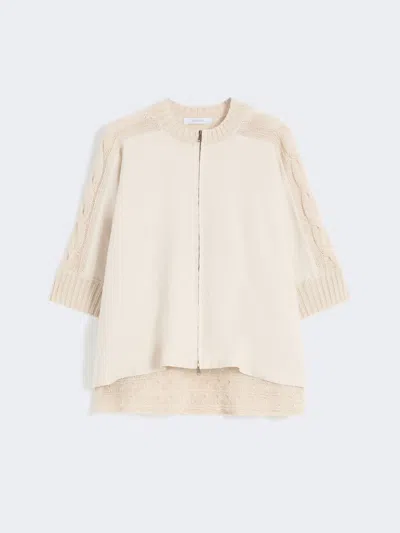 Max Mara Cardigan En Fil De Lin In Neutral