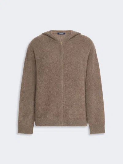 Max Mara Cardigan En Fil De Yack Gratté In Beige