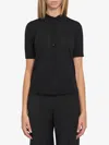 Max Mara Cardigan In Fine Wool In Black