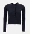 Max Mara Knit Cardigan Long Sleeves Ribbed Hem In Black