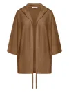 Max Mara Cardigan In Wool Yarn In Brown