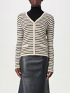 Max Mara Button-down V-neck Sweater In Soft Virgin Wool In Beige