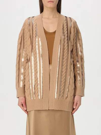 MAX MARA CARDIGAN MAX MARA WOMAN COLOR BROWN,G59200032