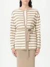 Max Mara Beige And White Cotton Gerald Knitwear In Ivory